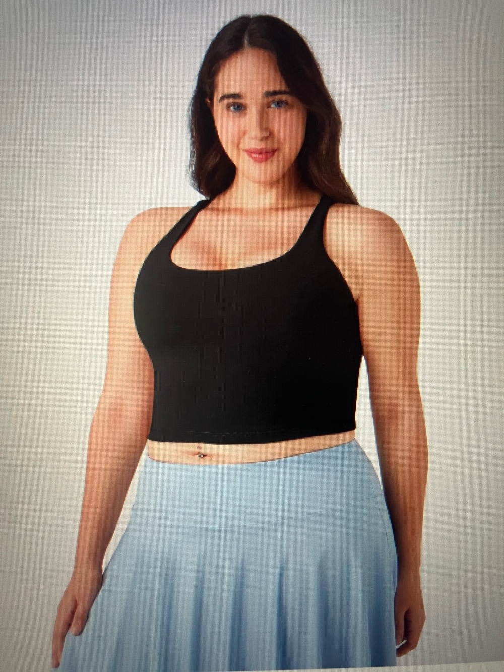 🆕 HALARA Black Strappy Back crop top Sports Bra